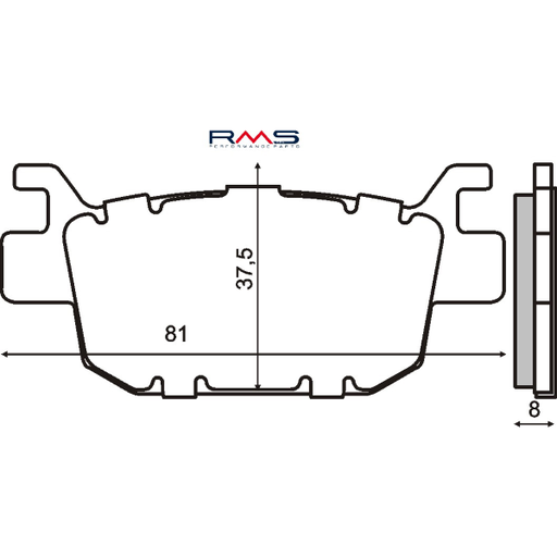 [R225102570] Pastillas de freno orgánicas Honda Sh 300cc