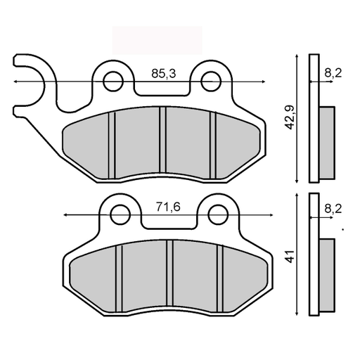 [R225102753] Pastillas de freno sinterizadas Cagiva City 50cc