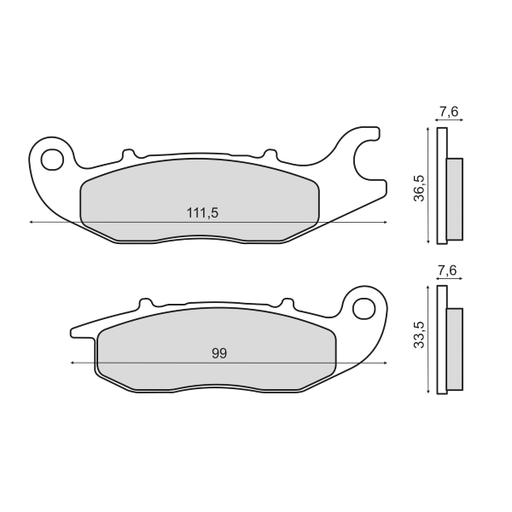 [R225102823] Pastillas de freno sinterizadas Honda CBF 125cc