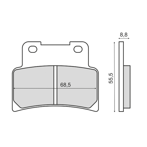 [R225102833] Pastillas de freno Sinterizadas Aprilia RS 125cc
