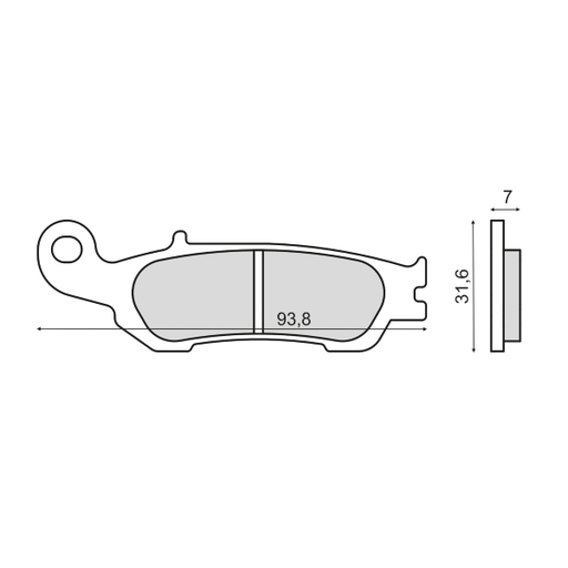 [R225102840] Pastillas de freno orgánicas Yamaha YZ 125cc