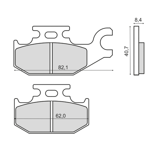[R225102880] Pastillas de freno orgánicas Suzuki Atv Lt-a 450cc