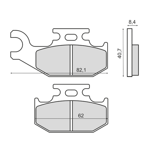 [R225102903] Pastillas de freno sinterizadas Suzuki Atv Lt-a 450cc
