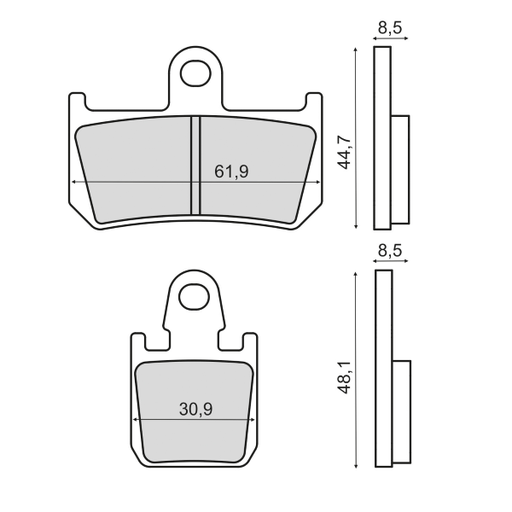 [R225102973] Pastillas de freno Sinterizadas Yamaha V-Max 1700cc