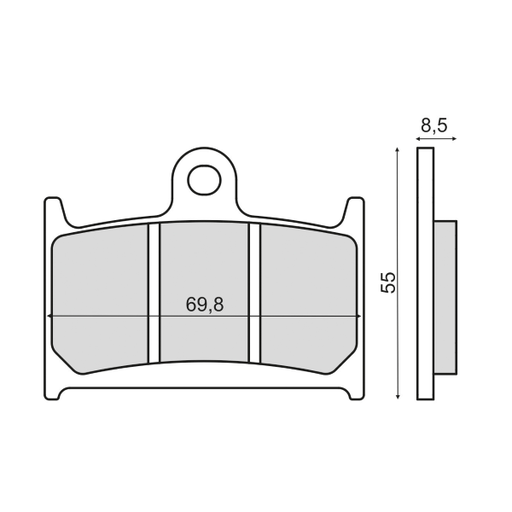 [R225103033] Pastillas de freno Sinterizadas Yamaha TZ 250cc