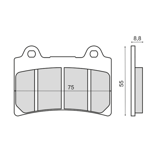 [R225103123] Pastillas de freno Sinterizadas Yamaha XJR 1200
