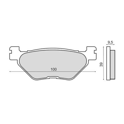 [R225103130] Pastillas de freno orgánicas Yamaha TDM 900cc