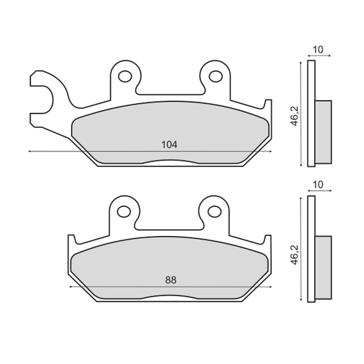 [R225103200] Pastillas de freno orgánicas Yamaha XT600 Tenerè