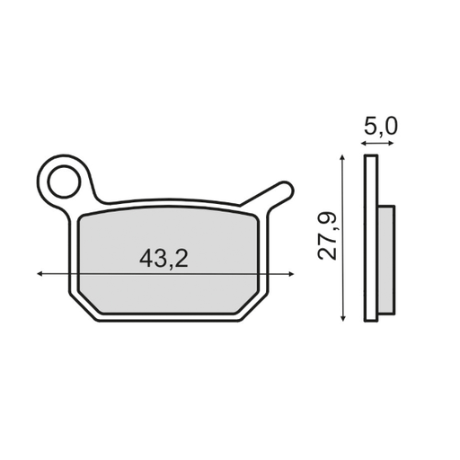 [R225103220] Pastillas de freno orgánicas Ktm Sx 65cc
