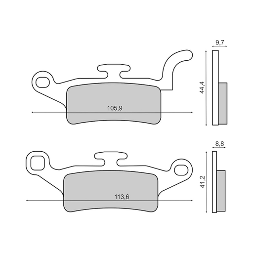 [R225103253] Pastillas de freno Sinterizadas Mbk 125cc 2010