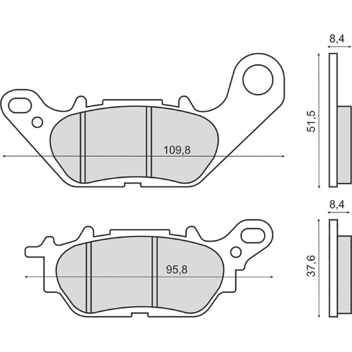 [R225103290] Pastillas de freno orgánicas Yamaha X-Max 300