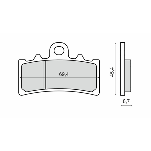 [R225103310] Pastillas de freno orgánicas Ktm Duke 125cc