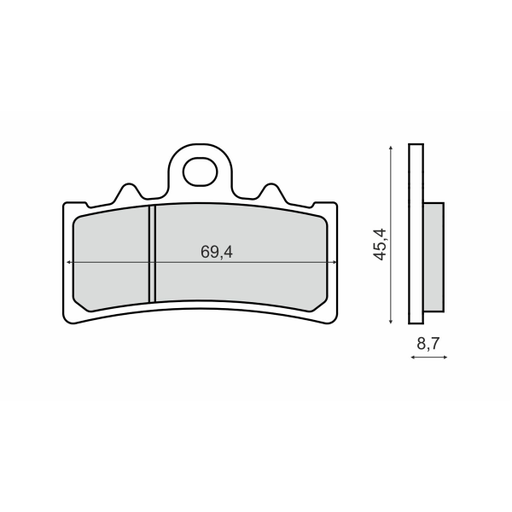 [R225103313] Pastillas de freno Sinterizadas Ktm Duke 125cc