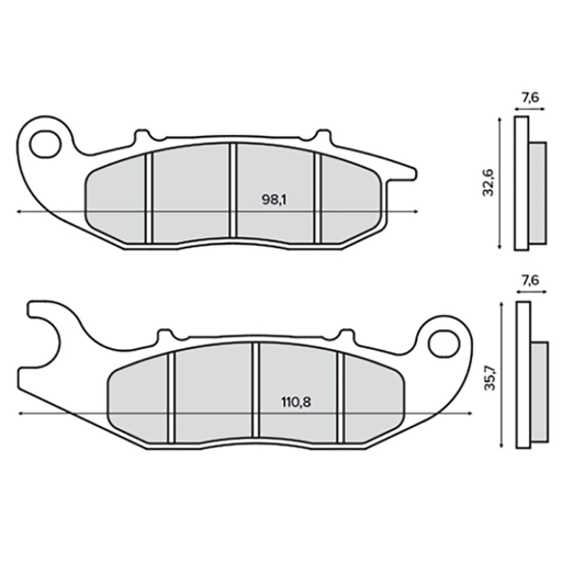 [R225103340] Pastillas de freno orgánicas Honda CRF 250