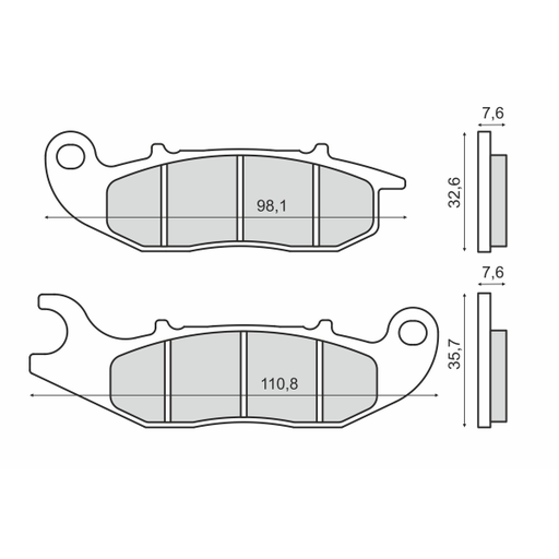 [R225103343] Pastillas de freno sinterizadas Honda CRF 250M