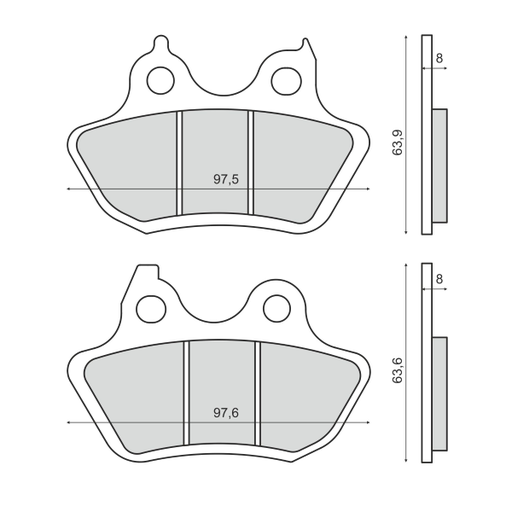 [R225103363] Pastillas de freno Sinterizadas Harley Davidson Dyna 1690