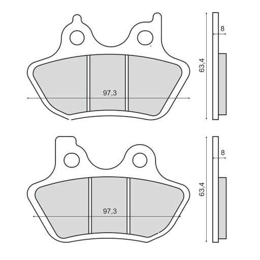 [R225103373] Pastillas de freno Sinterizadas Harley Davidson XL R Sportster