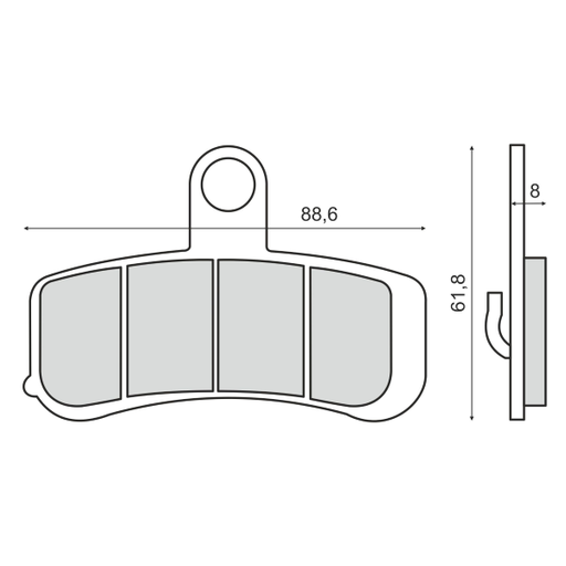 [R225103433] Pastillas de freno Sinterizadas Harley Davidson FXD Dyana