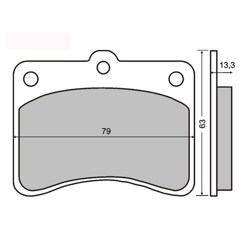 [R225103450] Pastillas de freno orgánicas Piaggio Porter 1200-1300cc