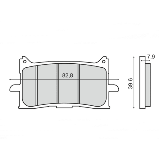 [R225103490] Pastillas de freno orgánicas Honda Honda X-ADV 750