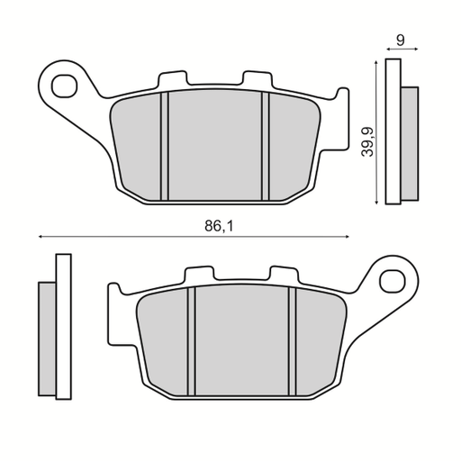 [R225103520] Pastillas de freno orgánicas Honda X-ADV 750