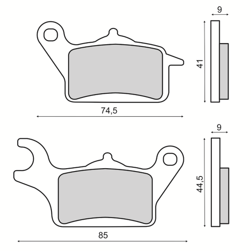 [R225103560] Pastillas de freno orgánicas Yamaha Tricity 125