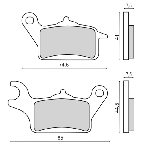 [R225103620] Pastillas de freno orgánicas Honda Vision 110