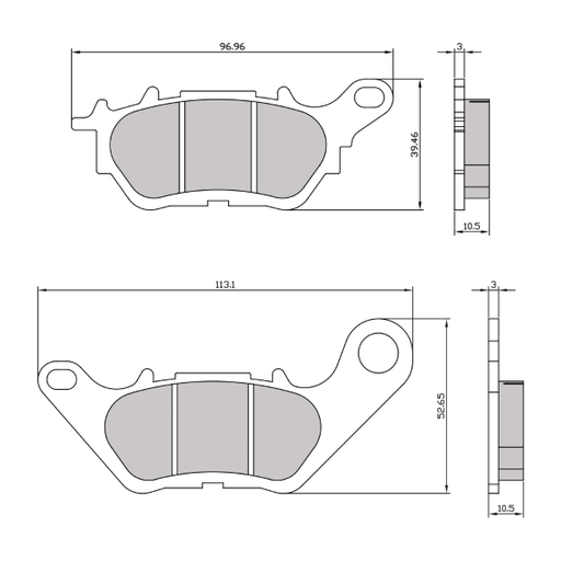 [R225103650] Pastillas de freno orgánicas Yamaha R3