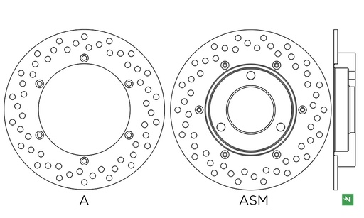 [DF4085ASM] Disco de freno acero DF4085ASM