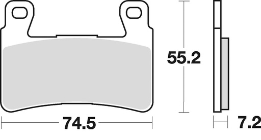 [827SM1] Braking Juego de pastillas de freno semimetálicas SM1 para Harley