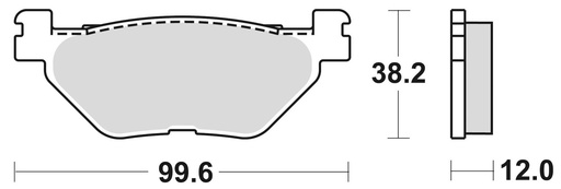 [868SM1] Braking Juego de pastillas de freno semimetálicas SM1 para SYM/Yamaha