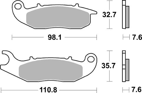 [200CM44] Braking Juego de pastillas de freno sinterizadas CM44 para Honda
