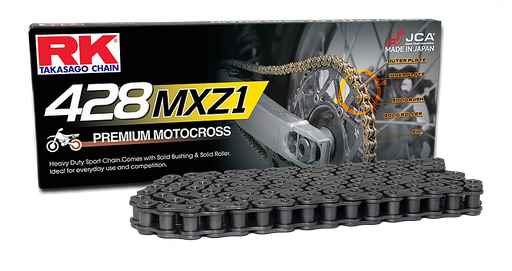 [RK428MXZ1132] RK Cadena 428MXZ1 con 132 Eslabones Enganche Clip Rápido