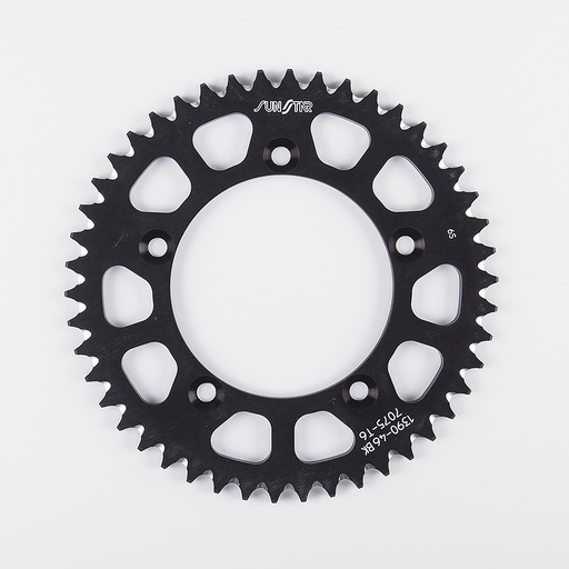 [5-1390-46BK] Sunstar Corona de Ergal Triplestar de 46 Dientes en Color Negro