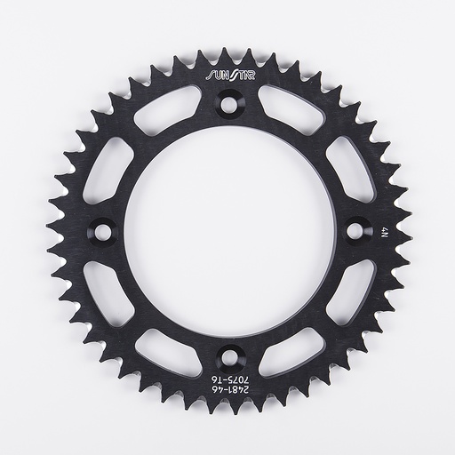 [5-2481-49BK] Sunstar Corona de Ergal Triplestar de 49 Dientes en Color Negro