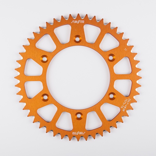 [5-3547-48OR] Sunstar Corona de Ergal Triplestar de 48 Dientes en Color Naranja