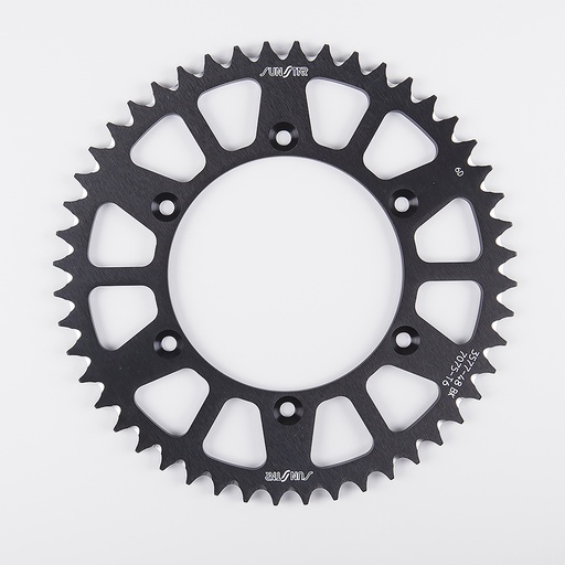 [5-3577-52BK] Sunstar Corona de Ergal Triplestar de 52 Dientes en Color Negro