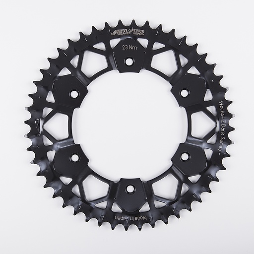 [8-3547-52BK] Sunstar Corona de Acero Niquelado de 52 Dientes en Color Negro